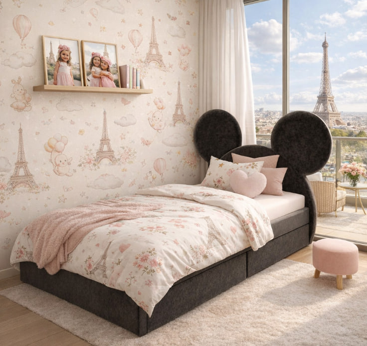 детская кровать с ящиками из массива дерева