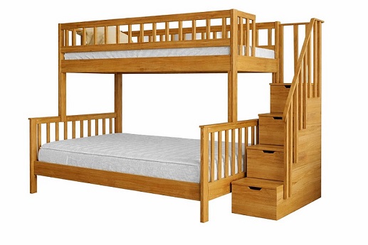 Двухъярусная кровать из натурального массива дерева