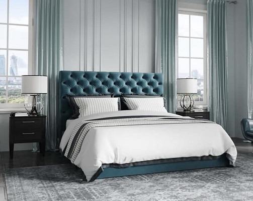 мягкая двуспальная кровать с мягким изголовьем мягкая двуспальная кровать с мягким изголовьем