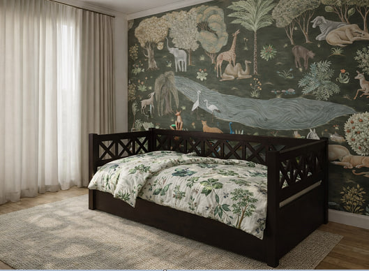 подростковая кровать из массива дерева 90х200