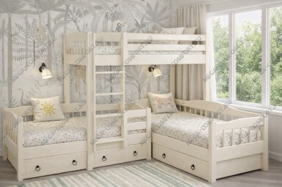 Кровать для троих детей МИЛА-ТРИО